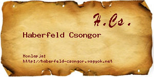 Haberfeld Csongor névjegykártya